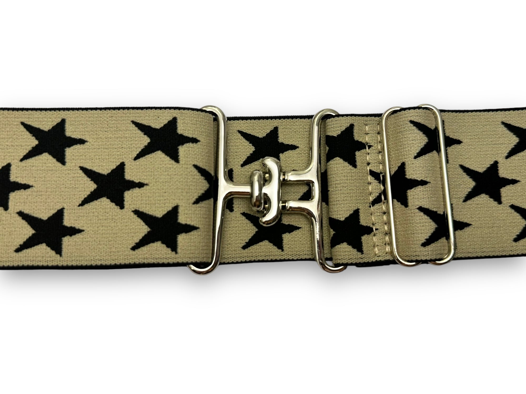 2” Tan Star Print